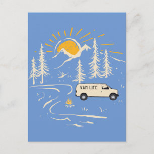 Camping Dans Les Montagnes Van Life Carte Postale