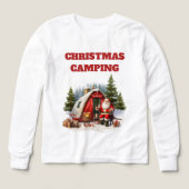 Camping de Noël Filles Longue Manche (Motif recto)