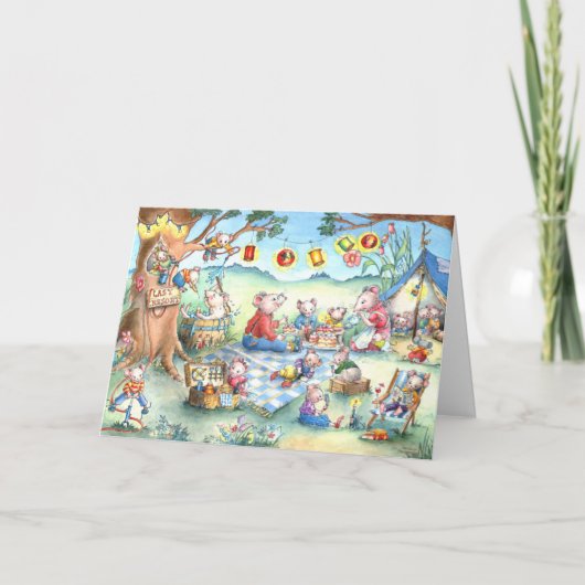 Camping de pique-nique de souris - carte de voeux (Devant)