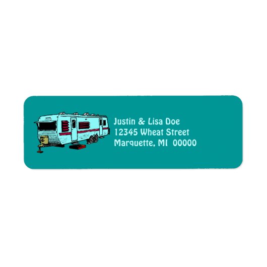 Camping de remorques de voyage Camping Étiquettes  (Devant)