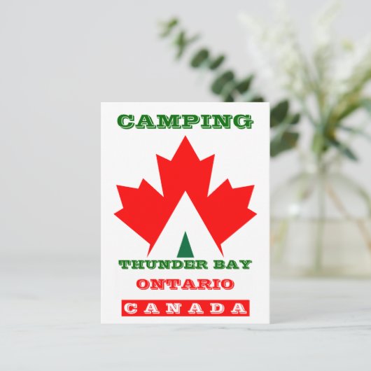 Camping de vacances Carte postale Canada Maple Lea (Debout devant)