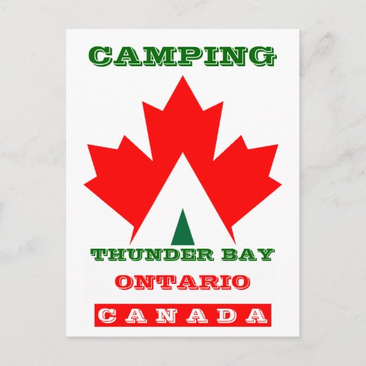 Camping de vacances Carte postale Canada Maple Lea (Devant)