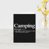 Camping Definitie - Funny Camper Gezegde Kaart (Gele Bloem)