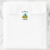 Camping Design Ronde Sticker (Tas)