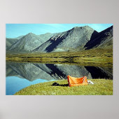 Camping door onbekend Poster van het meer (Voorkant)
