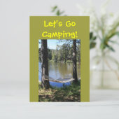 Camping Double Sided Invitation Kaart (Staand voorkant)