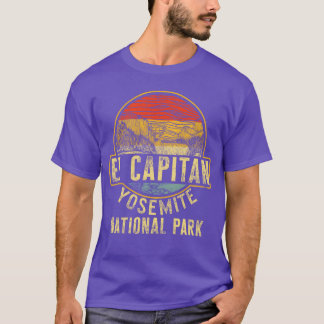 Camping El Capitan Yosemite National Park retro T-shirt