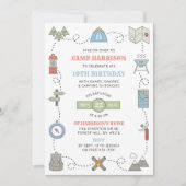 Camping Elke Leeftijd Verjaardagsfeest Kaart (Voorkant)