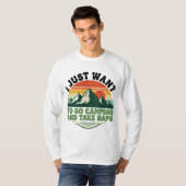 Camping en dutjes Retro Mountain Design T-shirt (Voorkant volledig)
