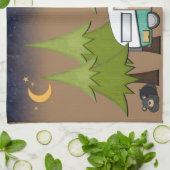 Camping Est Mon Endroit Heureux Serviette Personna (Plié)