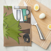 Camping Est Mon Endroit Heureux Serviette Personna (Quart Plié)