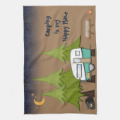 Camping Est Mon Endroit Heureux Serviette Personna (Vertical)
