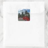 Camping Est Mon Vie Sticker Carré Voyage (Sac)
