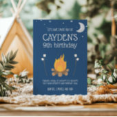 Camping et S'mores Invitation d'anniversaire