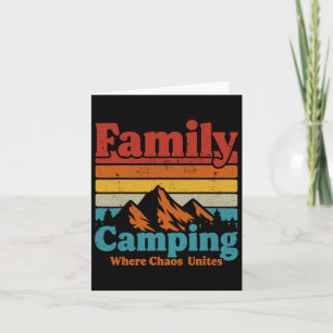 Camping Familie Camping Chaos Verzamelt Gelukkige  Kaart