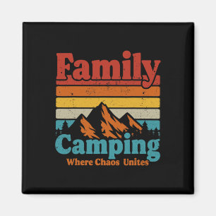 Camping Family Camping Chaos verenigt Happy Camper Magneet