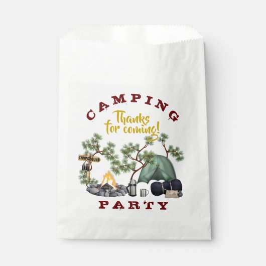 Camping Fête à thème Favoriser les sacs Merci (Devant)