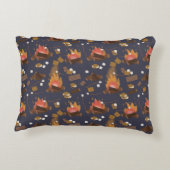 Camping Fire Outdoor Adventure & Marshmallows Accent Kussen (Achterkant)