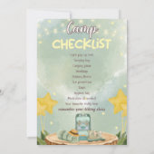 Camping Forest Beer Boy Birthday Invitation Kaart (Achterkant)