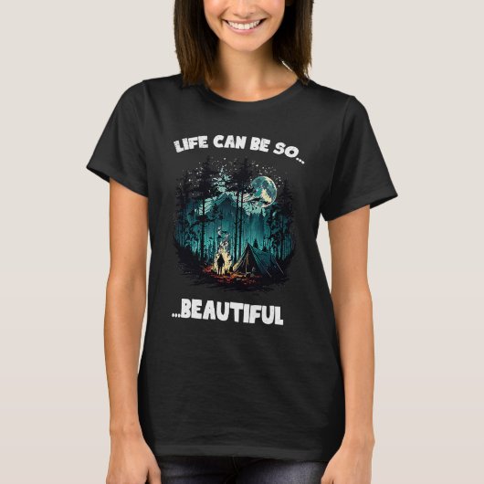 Camping Forest World Explore Backpacker Nature Ten T-shirt (Voorkant)