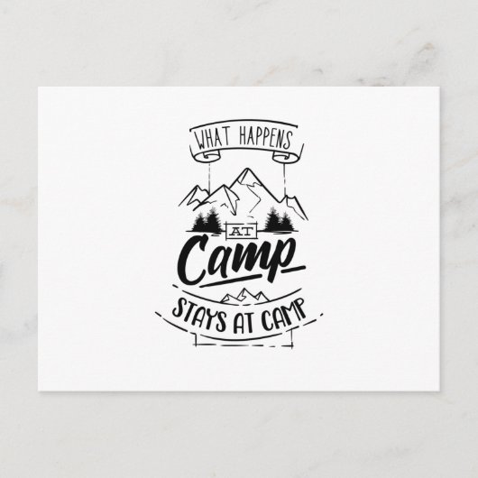 Camping Funny Camper Gezegde Campground Briefkaart (Voorkant)