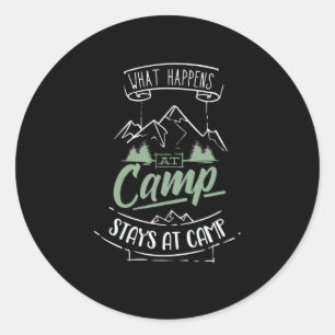 Camping Funny Camper Gezegde Campground Ronde Sticker