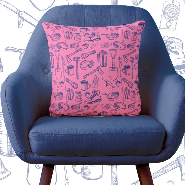 Camping Gear Pattern Kussen (Creator heeft geüpload)