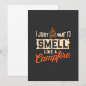 Camping - Geur als een kampvuur Kaart (Voorkant / Achterkant)