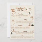 Camping Glamping Camp Aardse vrijgezellenfeest Kaart (Achterkant)