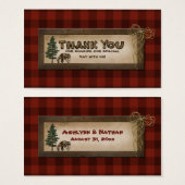 Camping, Glamping, Carte de Faveur Mariage Nature (Devant & derrière)