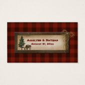 Camping, Glamping, Carte de Faveur Mariage Nature (Dos)