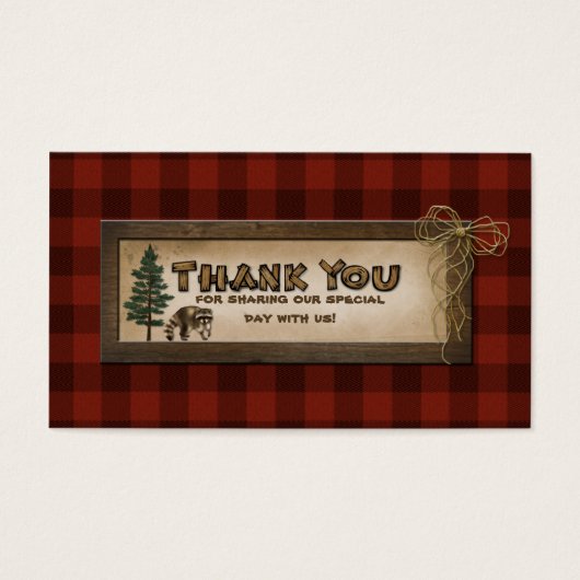 Camping, Glamping, Carte de Faveur Mariage Nature (Devant)