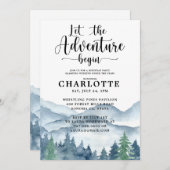 Camping Glamping Invitation de fête d'anniversaire (Devant / Derrière)