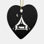 Camping glamping tent keramisch ornament (Links)