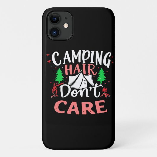 Camping Haar Niet Geïnteresseerd Grappig Case-Mate iPhone Case (Achterkant)
