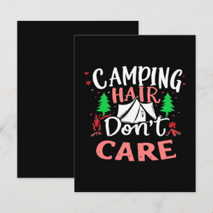 Camping Haar Niet Uitmaakt Grappig Informatiekaartje