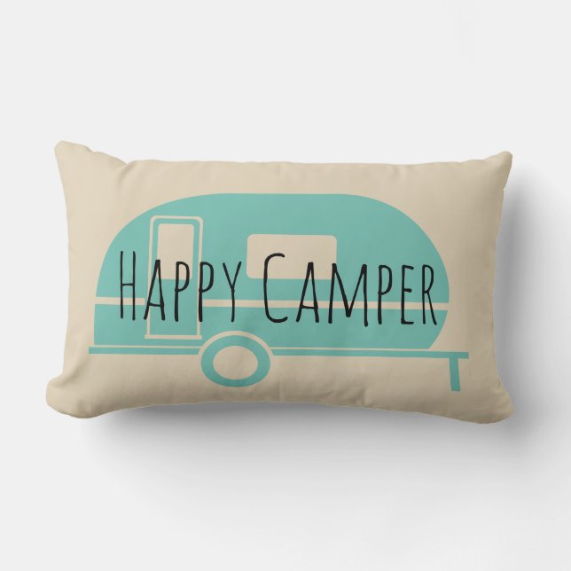 Camping "Happy Camper"-accentuleuzen Kussen (Voorkant)