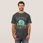 Camping Happy Camping Trailer Camper T-shirt (Voorkant volledig)