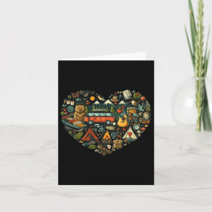 Camping Heart Funny Camp Wandelen Natuur Lover Kaart