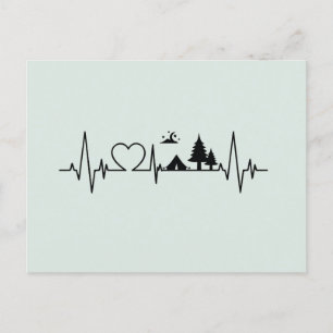 Camping Heartbeat-Briefkaart Briefkaart