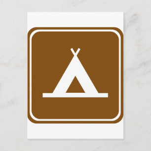 Camping Highway Sign Briefkaart
