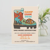 Camping Hiking Bachelor Party Weekend Invitation (Debout devant)