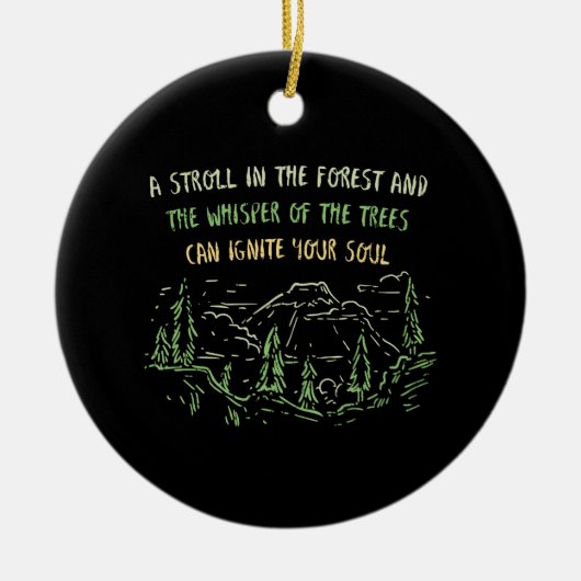 Camping Hiking Mountains Gift Keramisch Ornament (Voorkant)