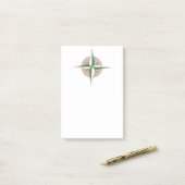 Camping Hiking Outdoor Summer Camp Compass Post-it® Notes (Op bureau)