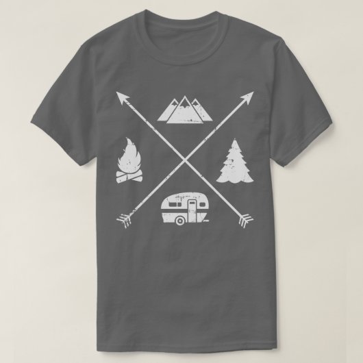 Camping hipster avan trailer t-shirt (Design voorkant)