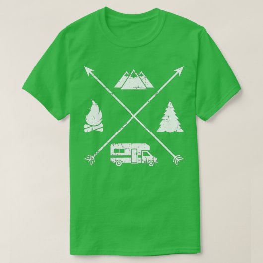 Camping hipster RV T-shirt (Design voorkant)