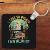Camping Hookup Ik haat het uittrekken van  Camper  Sleutelhanger (Achterkant)