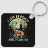Camping Hookup Ik haat het uittrekken van  Camper  Sleutelhanger (Achterkant)