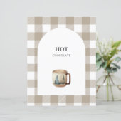 Camping Hot Chocolate Station Party Sign (Staand voorkant)