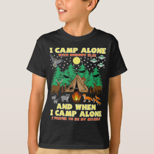 CAMPING-I CAMP ALLEEN, grappige campagne met ritte T-shirt